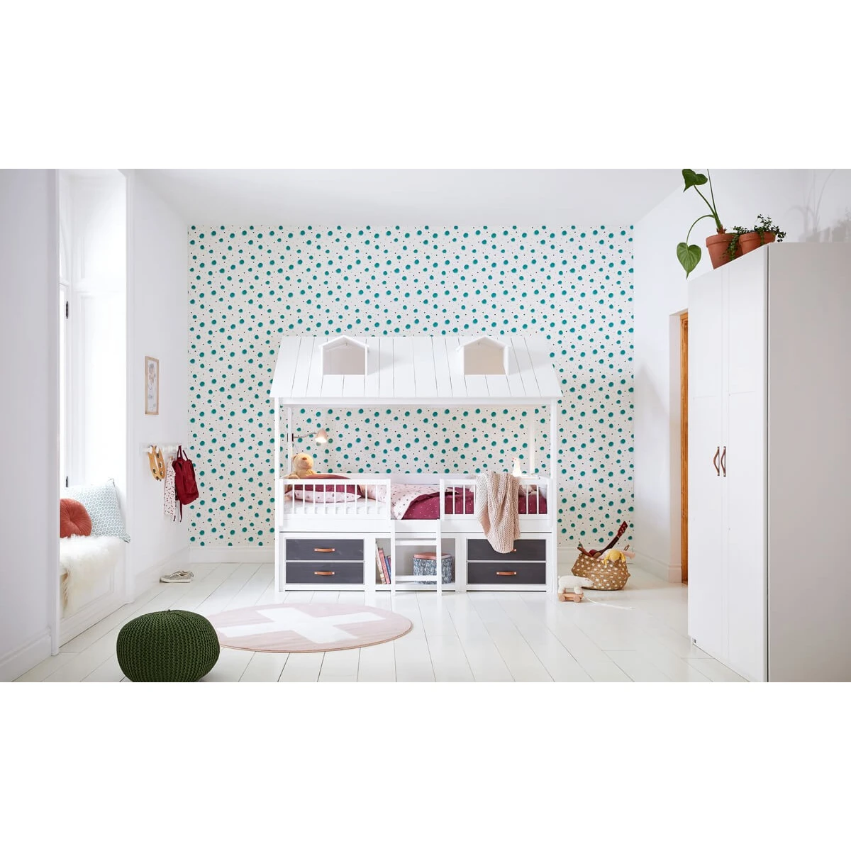 Lifetime Beachhouse Cabin Bed 90x200 cm con telaio a doghe a rullo