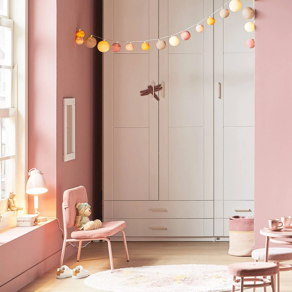 Lifetime Himmelbett mit Gästebett und Deluxe Lattenrost - Butterflies weiss