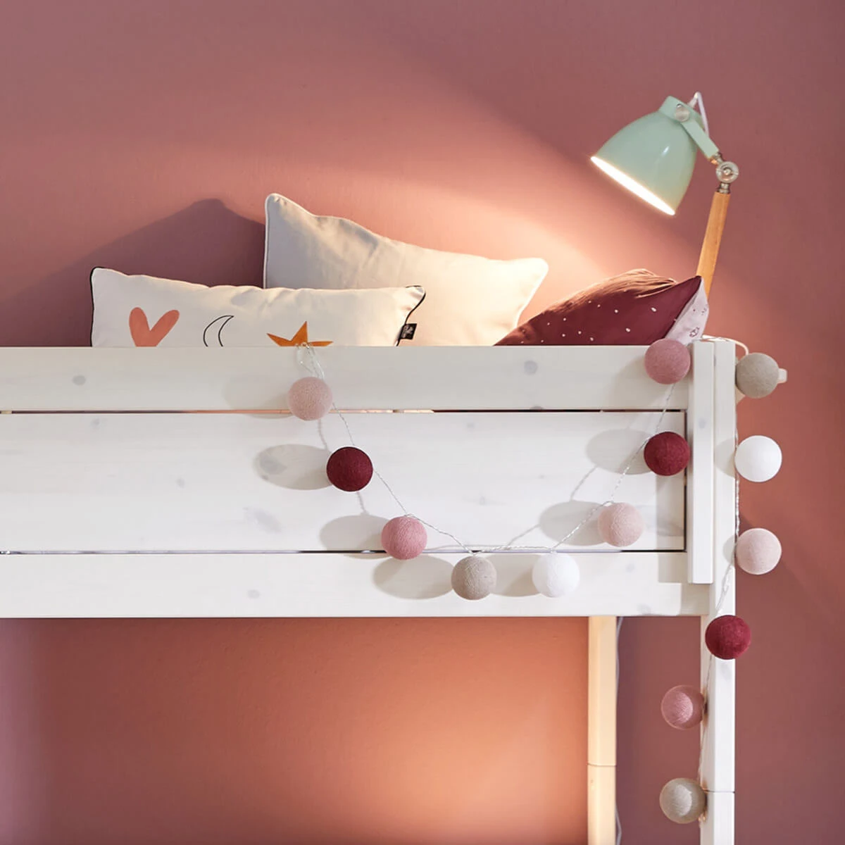 copy of Lifetime Family letto a castello 90/90 con scale e struttura a doghe deluxe bianca