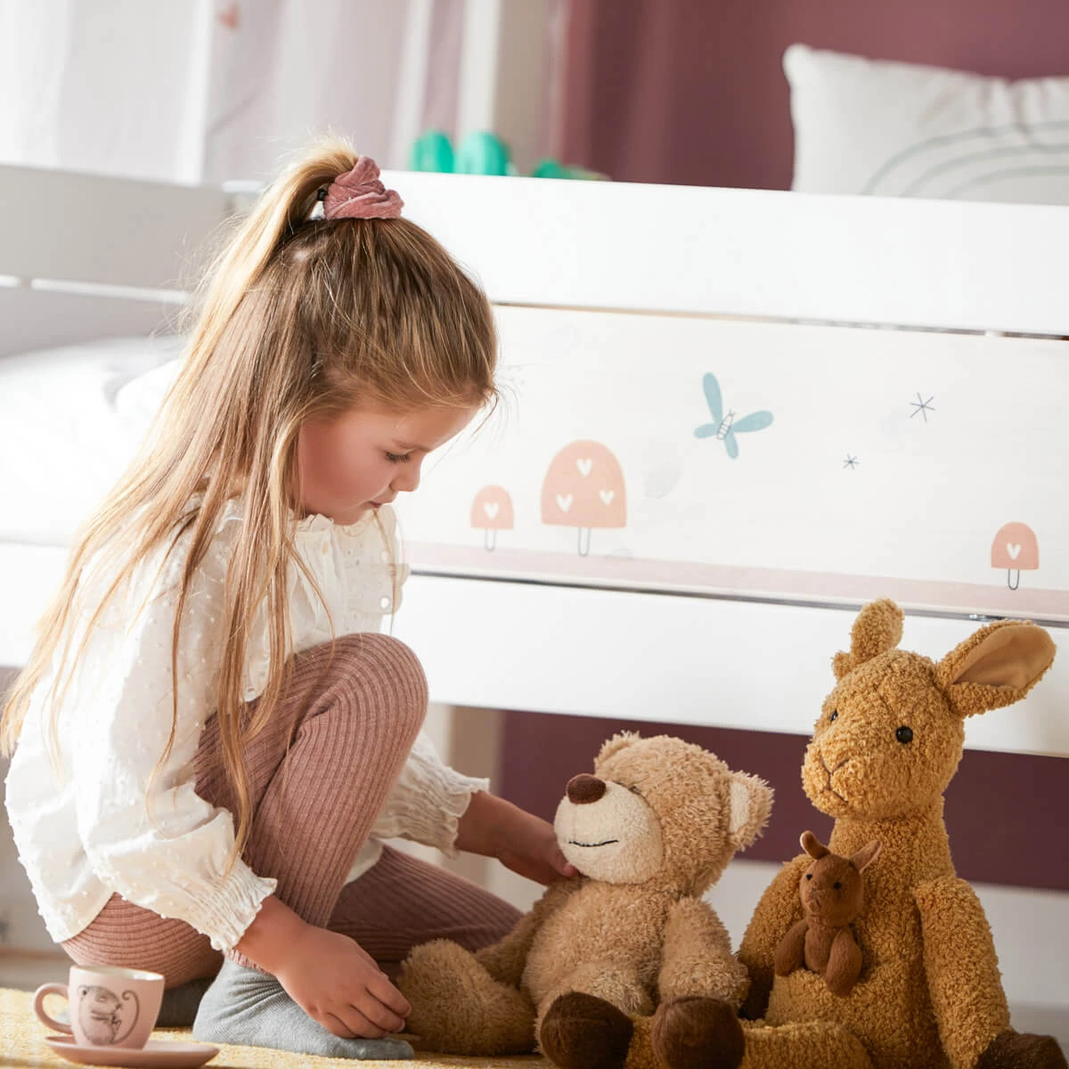 Life-Time Himmelbett Fairy 90x200 cm mit Deluxe-Lattenrost Weiss