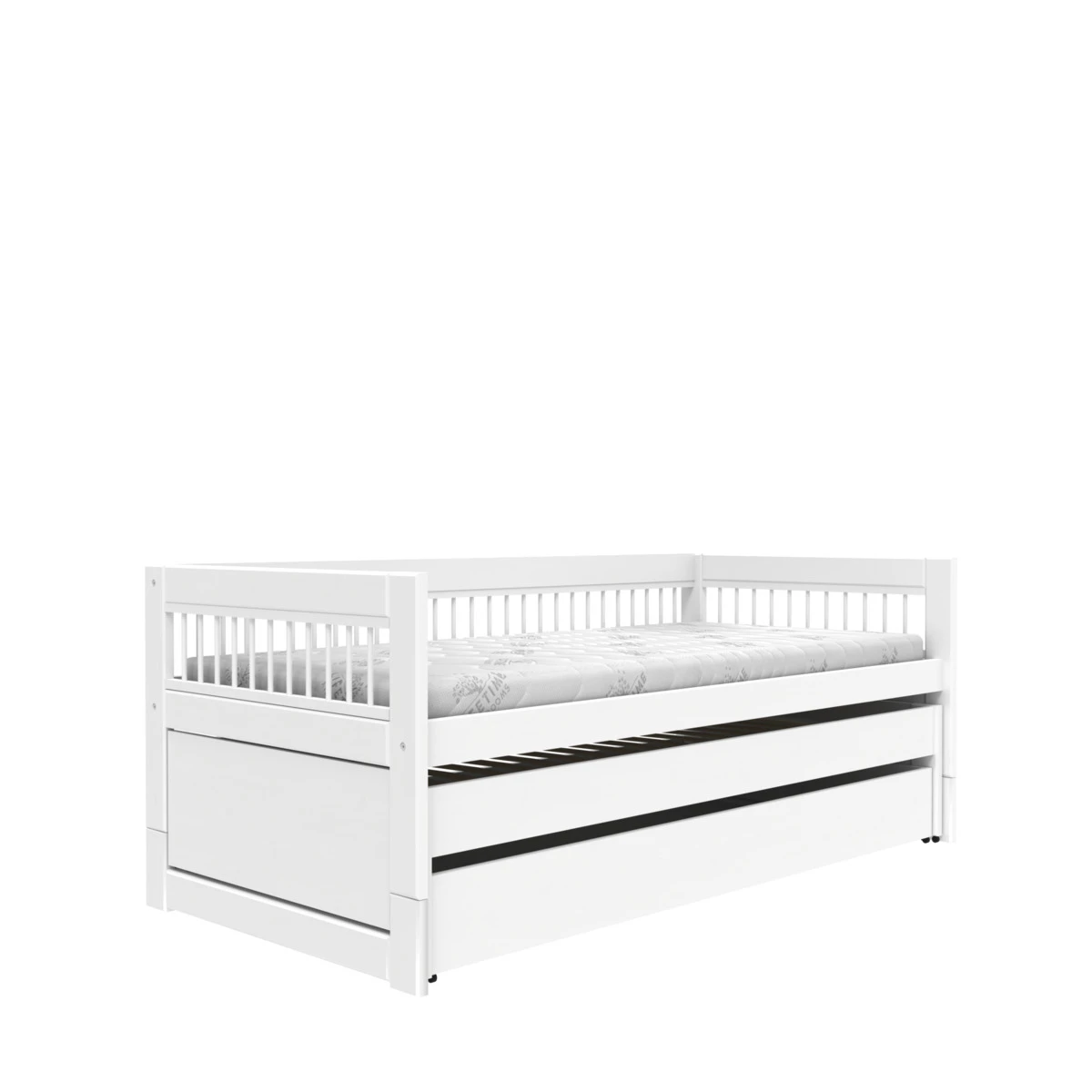 Lifetime lits superposés avec lit d'invité et tiroir Breeze 90 x 200 cm, sommier standard blanc