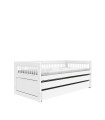 Lifetime Cabin Bed with Guest Bed and Drawer Breeze 90 x 200 cm, Deluxe Slatted Frame in White