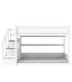 Lifetime Low Loft Bed with Step Ladder Breeze 90 x 200 cm, White Roll Slatted Frame