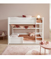 Lifetime Breeze Bunk Bed 90 x 200 cm with Straight Ladder and Deluxe Slatted Frame in White