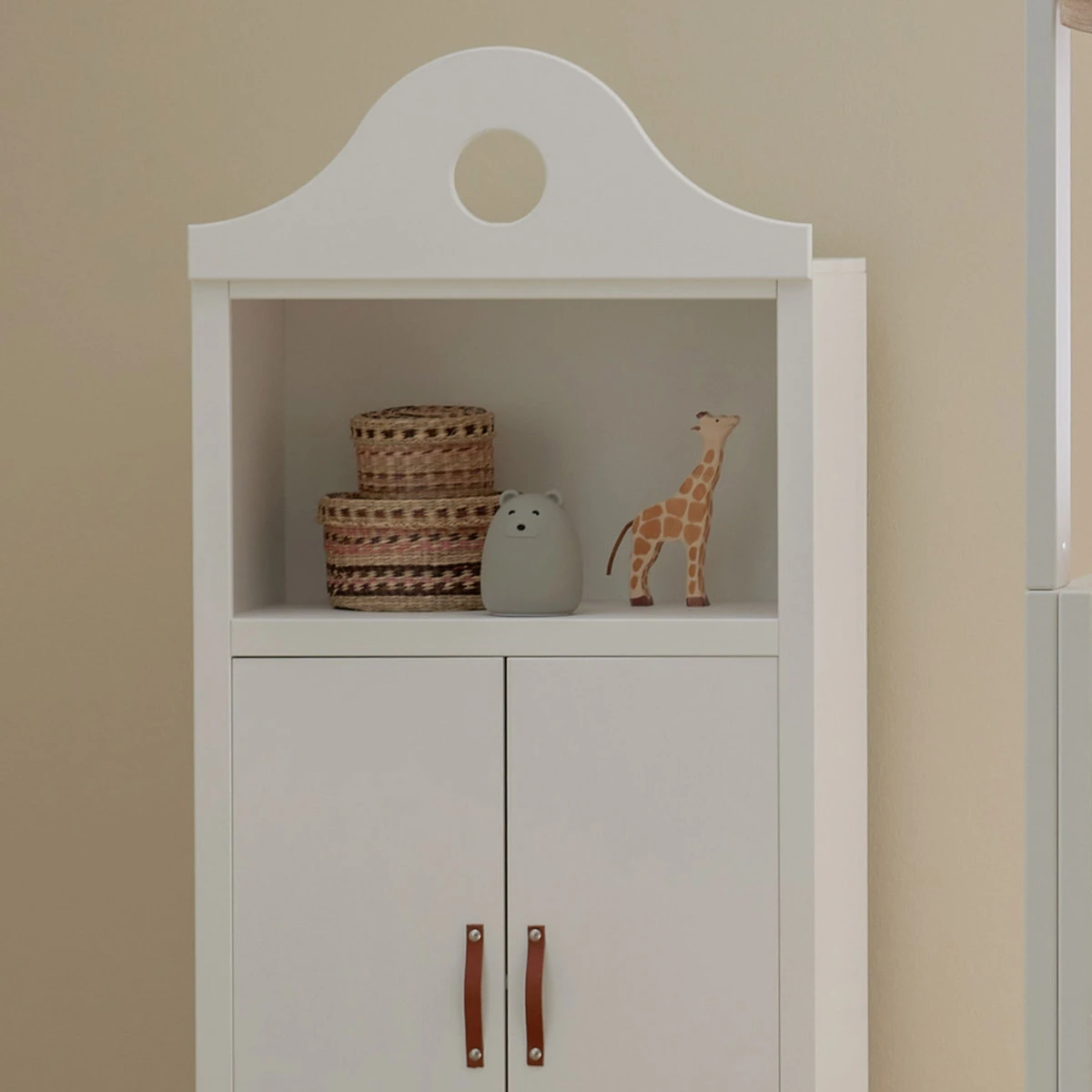 Letto semi alto KOMBO con piccolo armadio Lifetime Breeze 90 x 200 cm telaio a doghe standard bianco