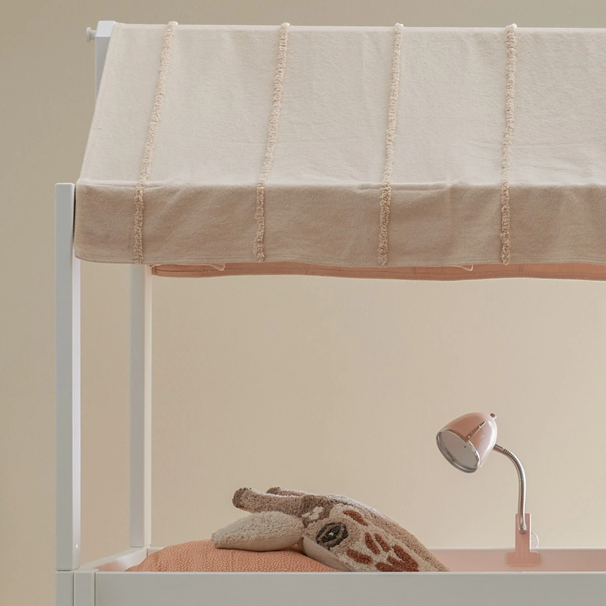 Letto semi alto KOMBO con piccolo armadio Lifetime Breeze 90 x 200 cm telaio a doghe standard bianco