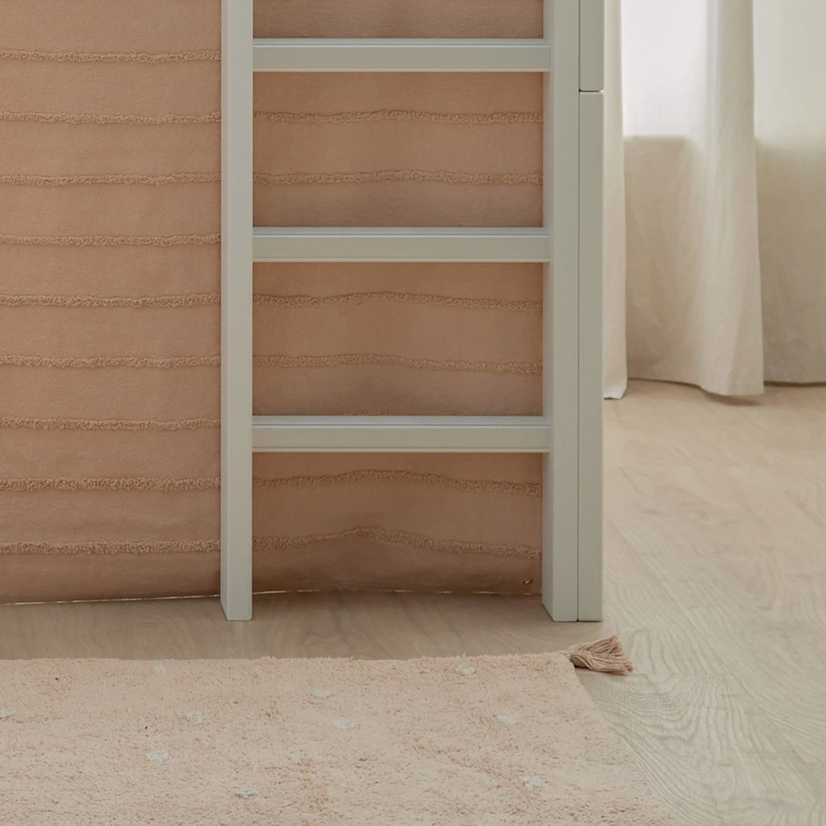 Lifetime lit mi-hauteur KOMBO avec petite armoire Breeze 90 x 200 cm, sommier deluxe blanc