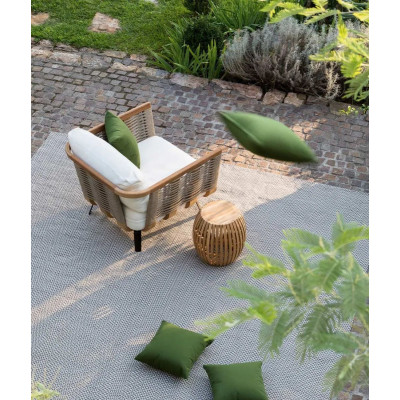 Poltrona Welcome in teak e corda (struttura)