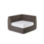 Agorà corner module without seat cushion from Unopiù in Waprolace colour tropical brown