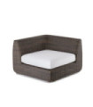 Modulo angolare Agorà senza cuscino di seduta di Unopiù in Waprolace, colore tropical brown