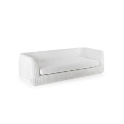 3-Seater Sofa without seat cushion Agorà in white WaProLace - Unopiù