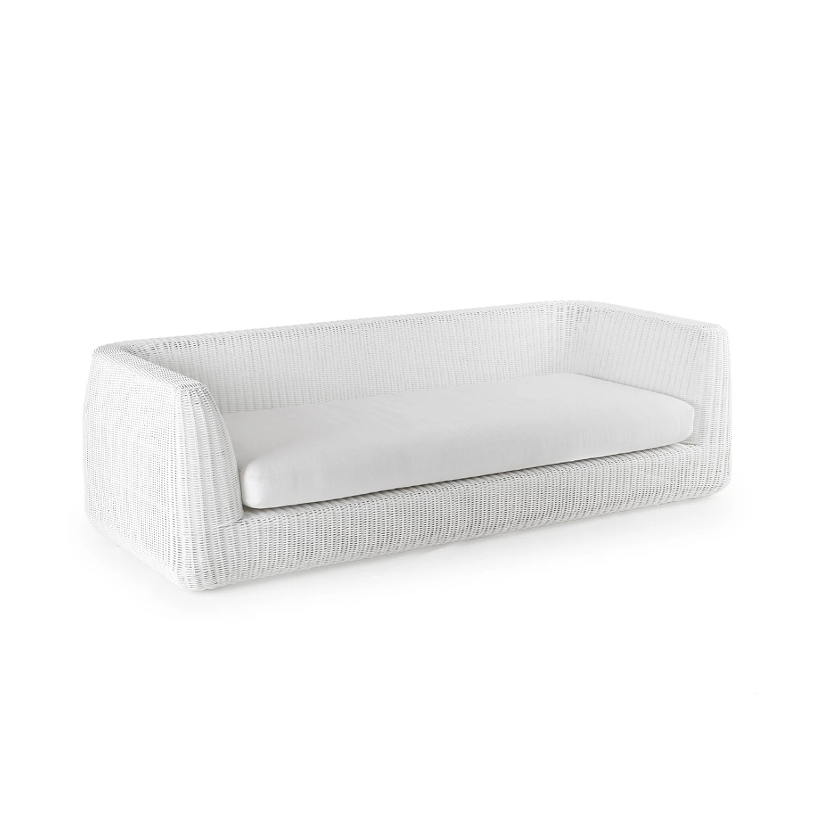 Canapé 3 places sans coussin Agorà en WaProLace blanc sans coussin - Unopiù
