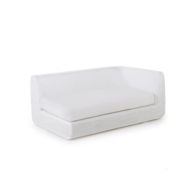 End module left without cushion Agorà from Waprolace by Unopiù white