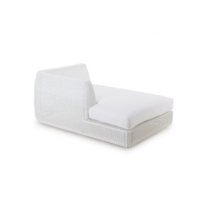 Agorà Right Lounge Module without Cushion in White| Unopiù