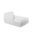 Lounge module right Agorà without seat cushion from Unopiù made of WaProLace in white