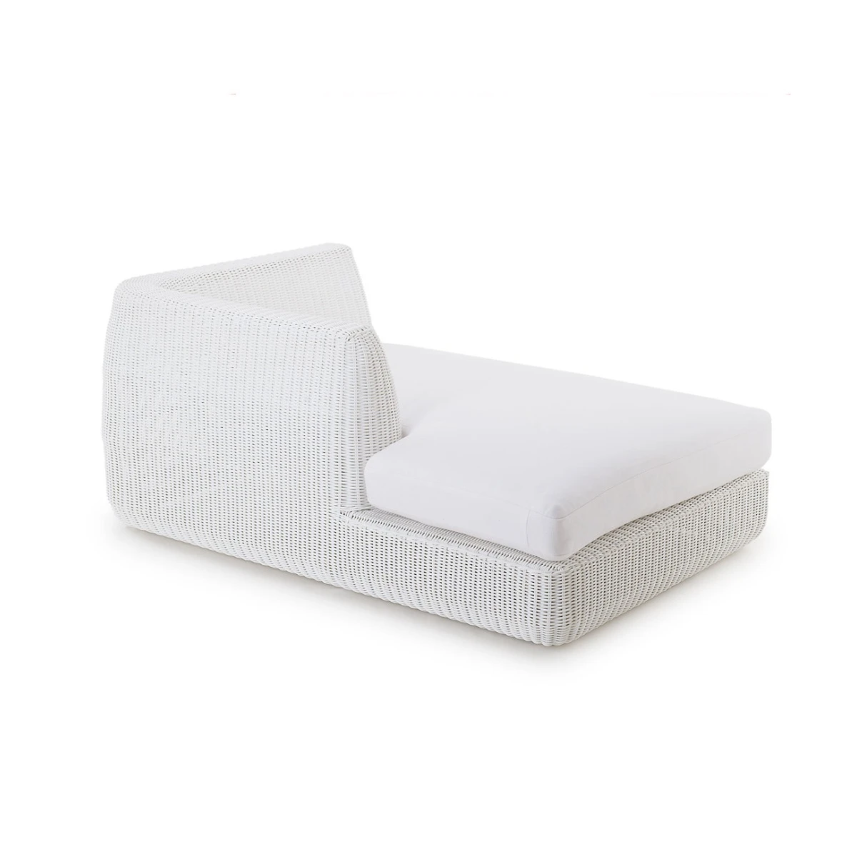 Modulo Lounge destro Agorà senza cuscino in bianco | Unopiù