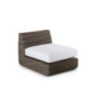 Agorà backrest module without seat cushion from Unopiù made of WaProLace in tropical brown