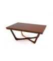 C'est la vie rectangular table in polished mahogany with extractable tabletops