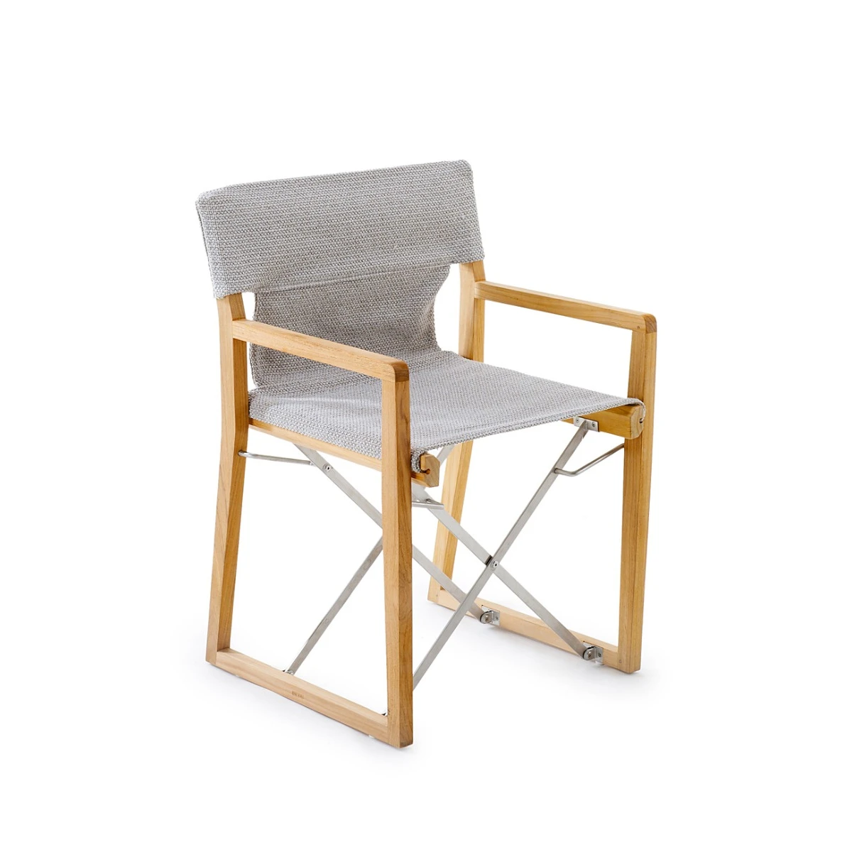Cosette small armchair teak and stainless steel (structure)