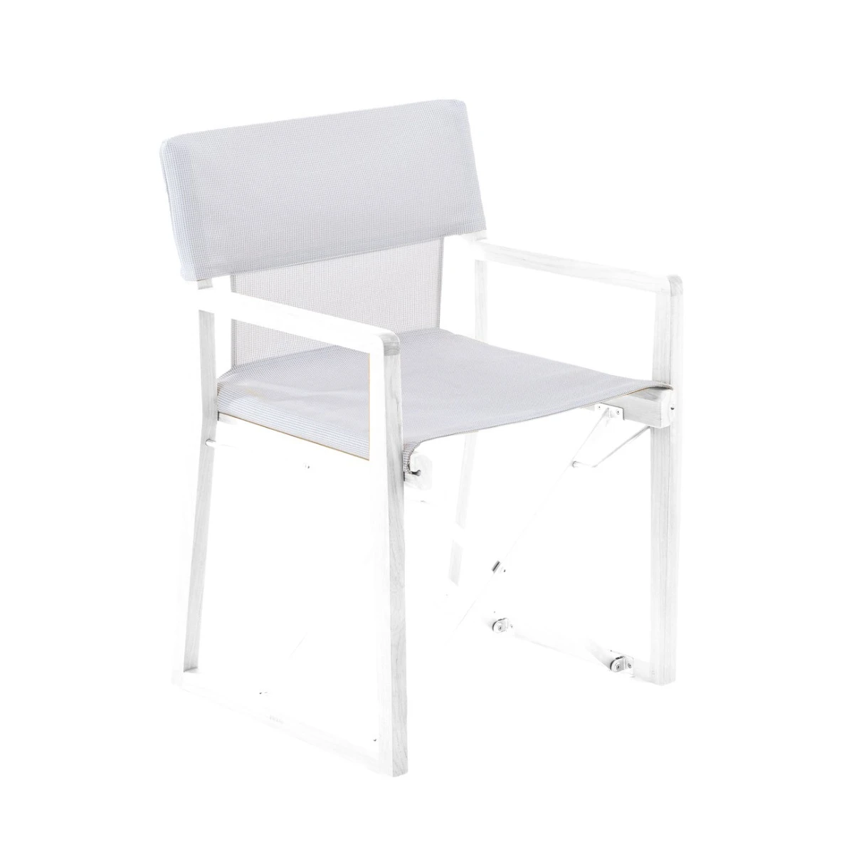 Sling hemp white small armchair Cosette (60% polyvinyl - 40% polyester)
