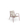 Unopiù Coco lounge armchair in metal and rope - syrah/beige