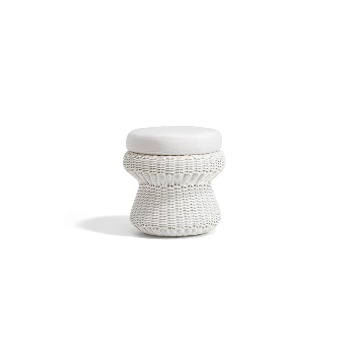 Base pouf/table Agorà en WaProlace blanc  - Design élégant d'extérieur