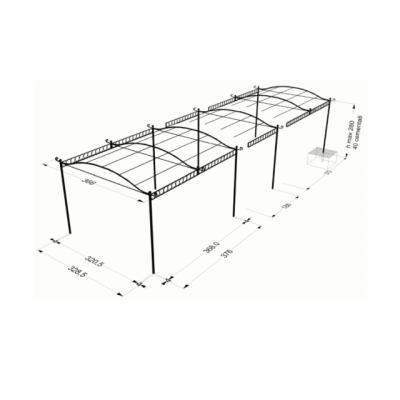 Einzelerweiterung Ermitage cm 413 x 186 ohne Überdachung 