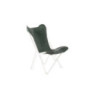 Toile en cuir vert, fauteuil Emy