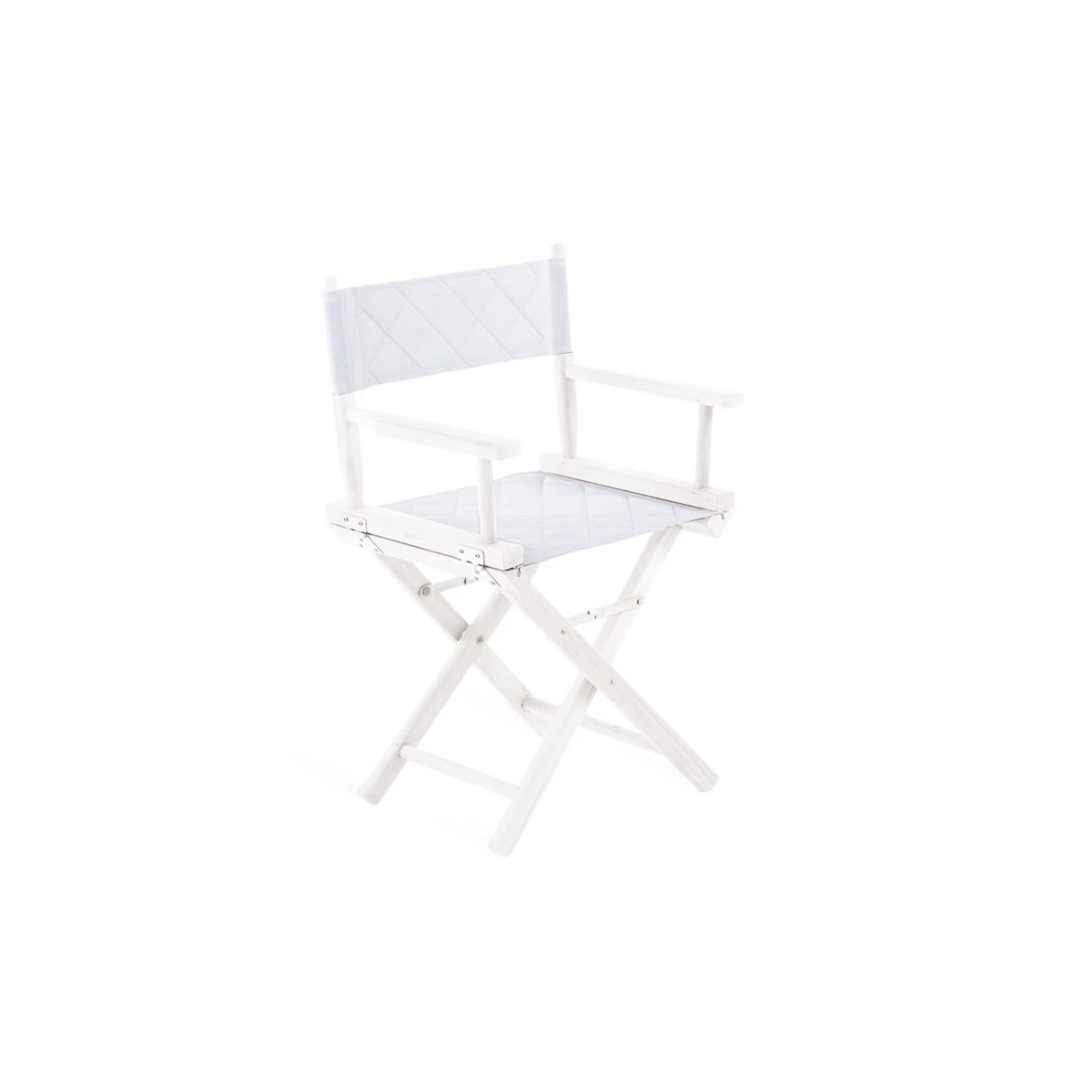 Bespannung aus gestepptem weißem Kunststoff