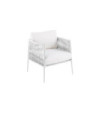 Upholstery set (seat and backrest) for Luce armchair by Unopiù, 100% acrylic fabric in the colour latte