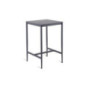 Table haute carrée Luce Unopiù aluminium graphite