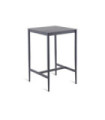 Table haute carrée Luce Unopiù aluminium graphite