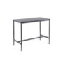 Unopiù Luce tall rectangular table in aluminium graphite
