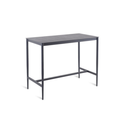 Table carrée Luce Unopiù aluminium graphite