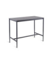 Table carrée Luce Unopiù aluminium graphite