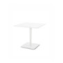 Table carrée Luce Unopiù aluminium blanc ivoire