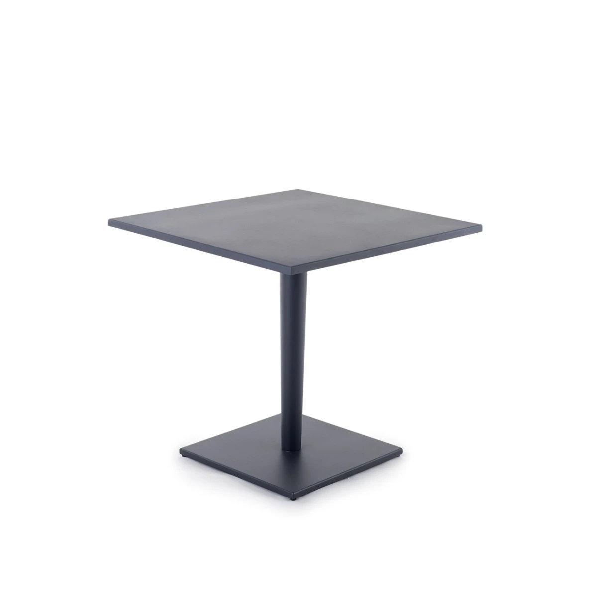 Tavolo Luce Unopiù quadrato alluminio grafite