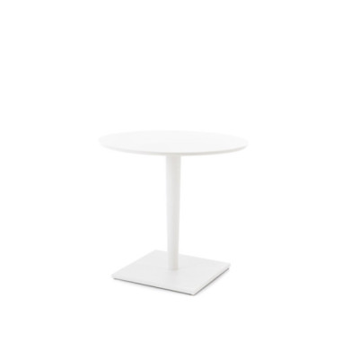 Tavolo Luce Unopiù rotondo alluminio bianco avorio