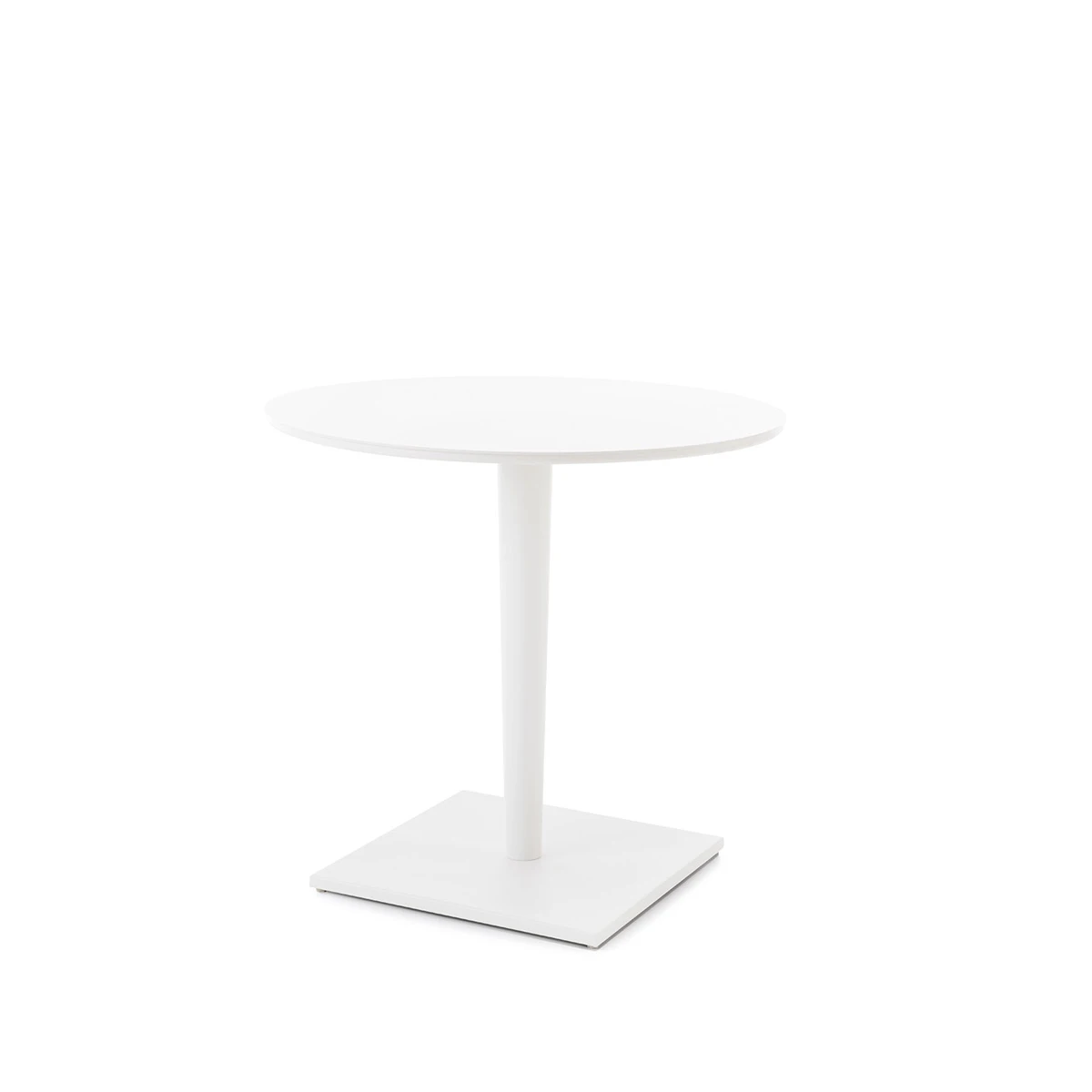 Luce Unopiù Table ronde - Aluminium blanc ivoire