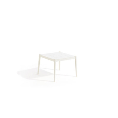 Unopiù Luce Square Coffee Table - Ivory White Aluminium