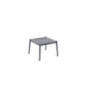 Unopiù Luce square coffee table in aluminium graphite