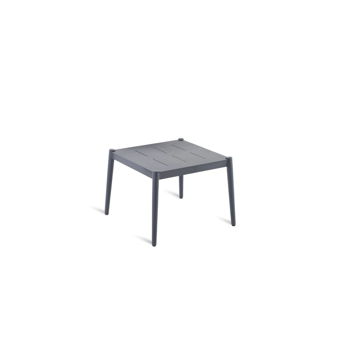 Table basse carrée Luce Unopiù aluminium graphite