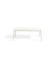Coffee table rectangular Luce Unopiù in aluminium ivory white