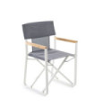 Poltroncina Cosette con struttura in alluminio di colore bianco