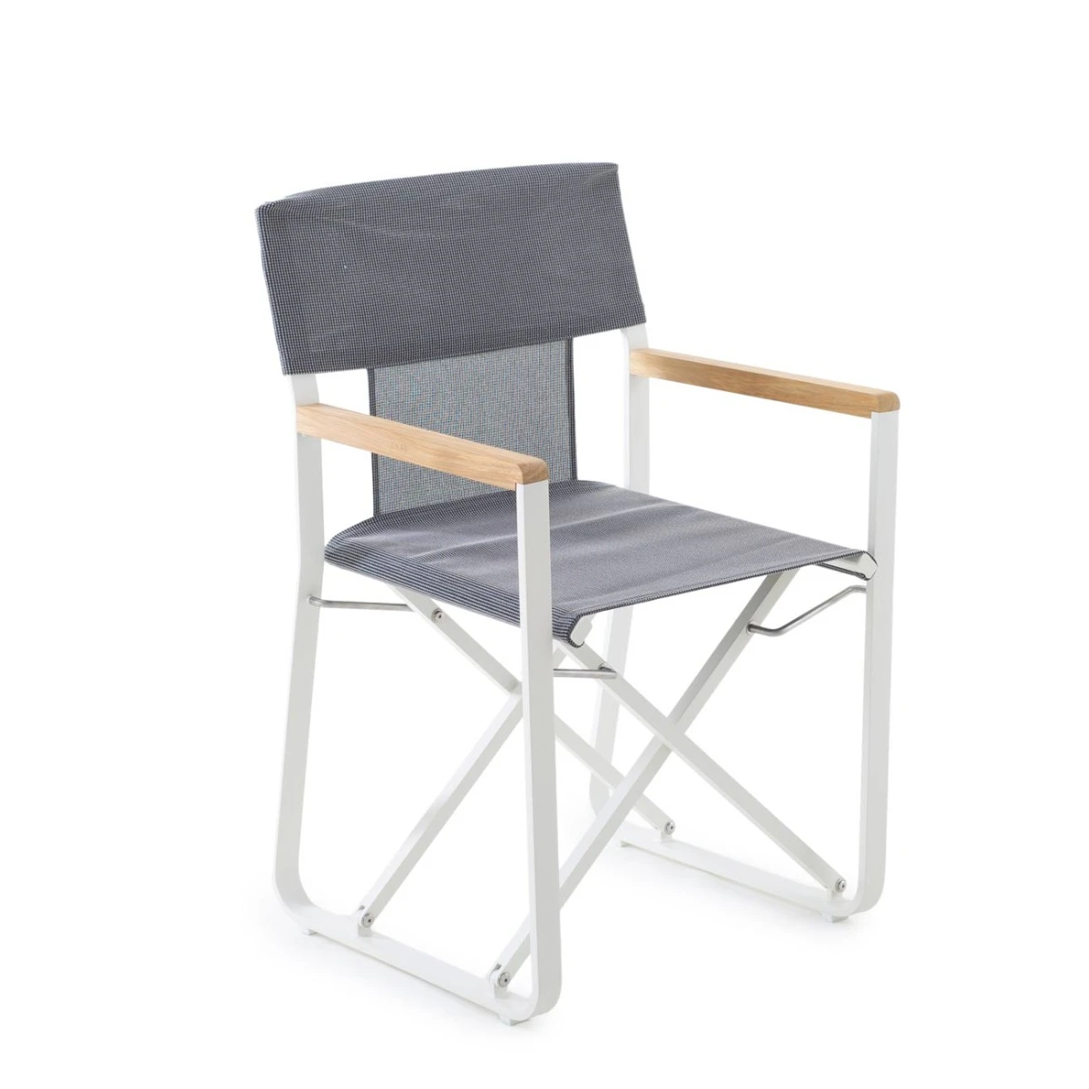 Cosette small armchair in aluminium colour white