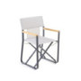 Poltroncina Cosette con struttura in alluminio di colore grafite