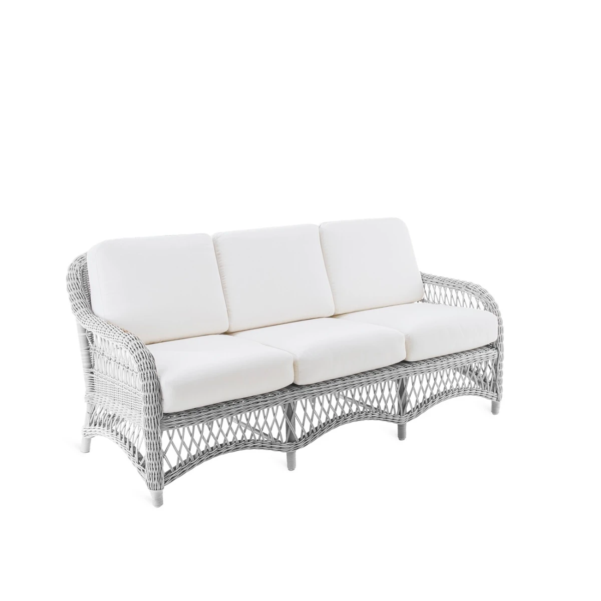 Coussins Olimpia Unopiù déhoussables en tissu 100% acrylique de couleur Latte – Blanc, ignifuge pour le jardin