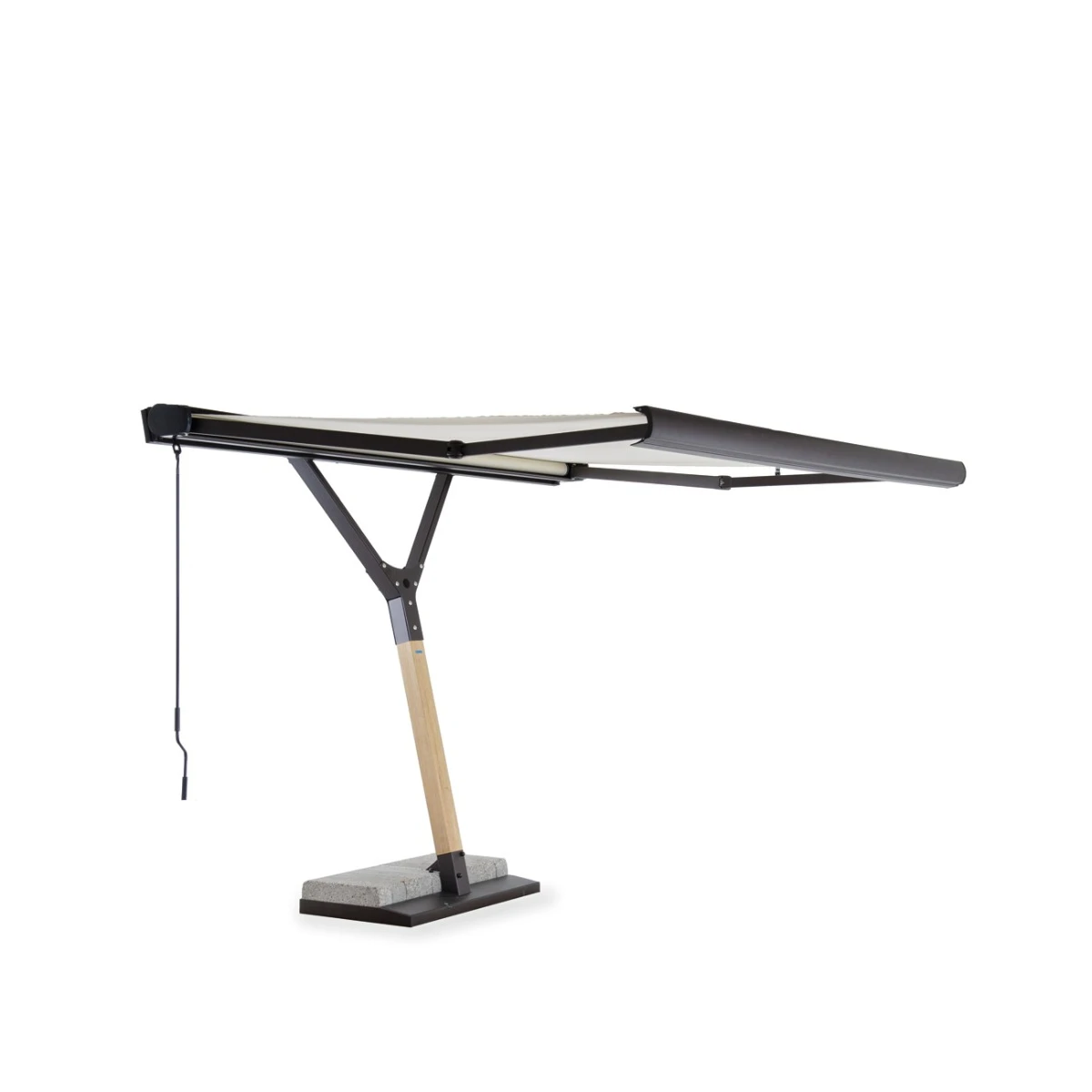 Parasol Salento manuelle 300 X 250 cm structure latérale bronze