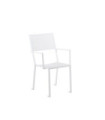 Petit fauteuil blanc Conrad Unopiù empilable  en fer