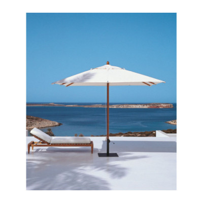 Parasol carré 400 x 400 cm Lipari de Unopiù en couleurs naturelles